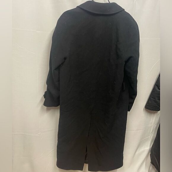 Black Cashmere and Wool Blend Italian Peacoat - Picture 3 of 7